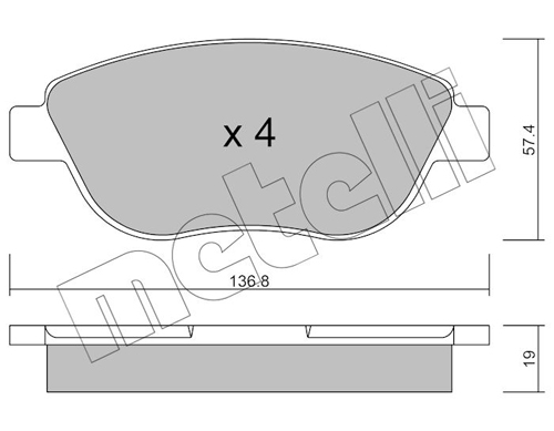 METELLI 22-0322-1 Brake Pad...
