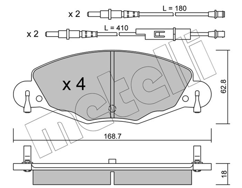 METELLI 22-0332-0 Brake Pad...