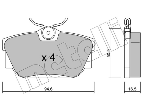 METELLI 22-0346-0 Brake Pad...