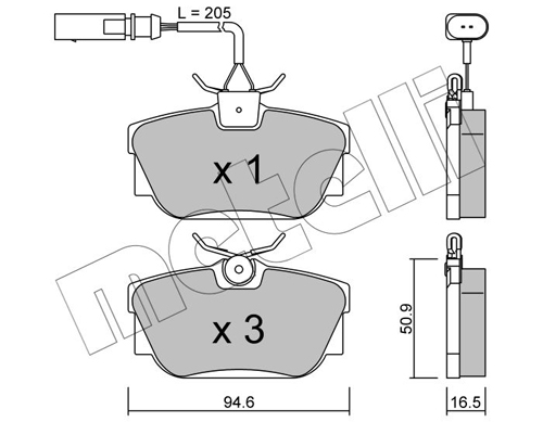 METELLI 22-0346-1 Brake Pad...