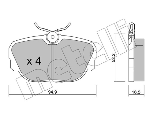 METELLI 22-0351-0 Brake Pad...