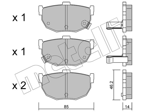 METELLI 22-0362-0 Brake Pad...