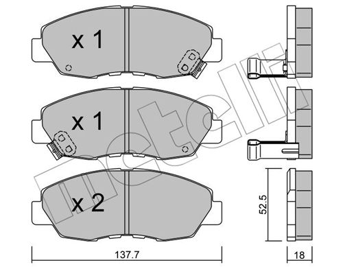 METELLI 22-0384-0 Brake Pad...