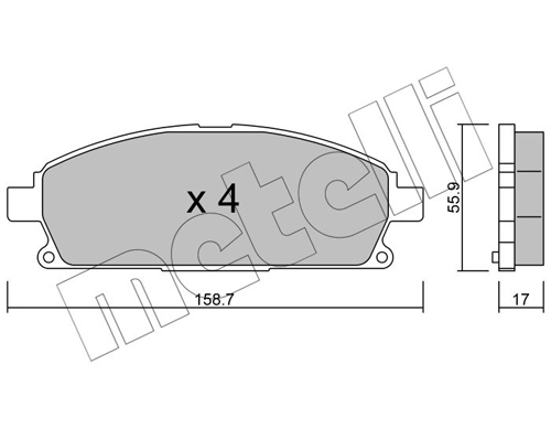 METELLI 22-0406-0 Brake Pad...