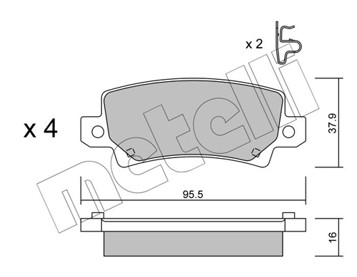 METELLI 22-0447-0 Brake Pad...