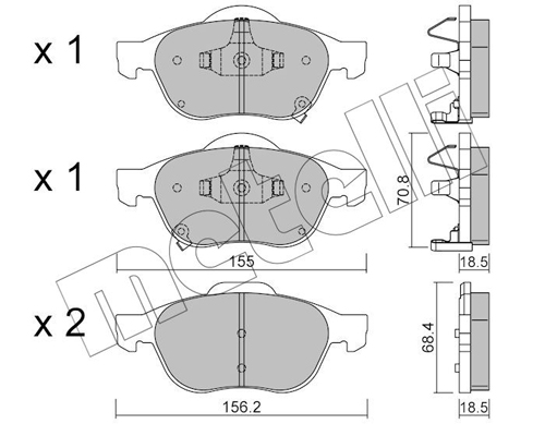 METELLI 22-0448-0 Brake Pad...
