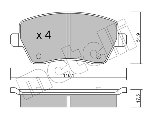 METELLI 22-0485-0 Brake Pad...