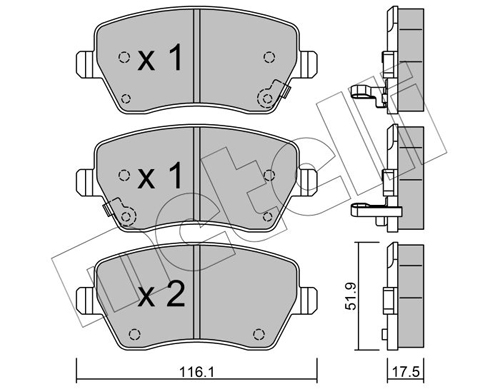 METELLI 22-0485-2 Brake Pad...