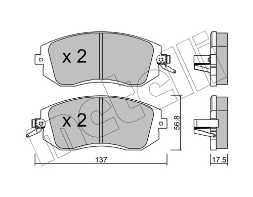 METELLI 22-0500-1 Brake Pad...