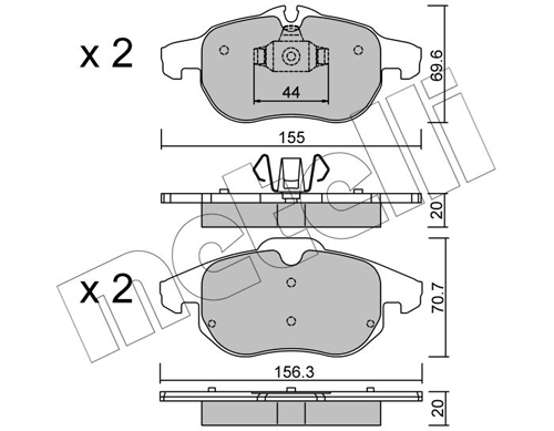 METELLI 22-0540-0 Brake Pad...