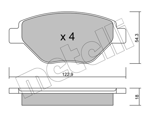 METELLI 22-0543-0 Brake Pad...