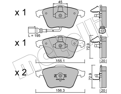 METELLI 22-0549-2 Brake Pad...