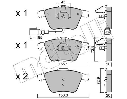 METELLI 22-0549-4 Brake Pad...