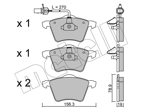 METELLI 22-0550-0 Brake Pad...