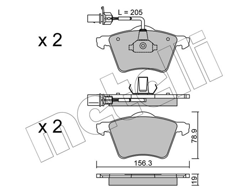 METELLI 22-0550-1 Brake Pad...