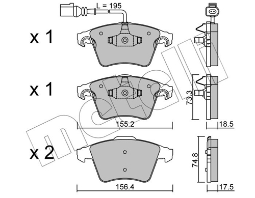 METELLI 22-0552-1 Brake Pad...