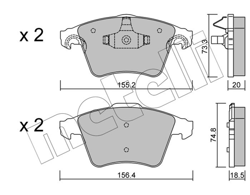 METELLI 22-0552-3 Brake Pad...