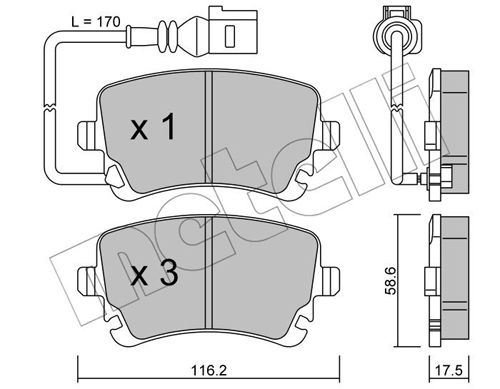METELLI 22-0554-0 Brake Pad...