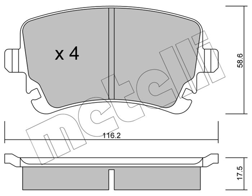 METELLI 22-0554-2 Brake Pad...