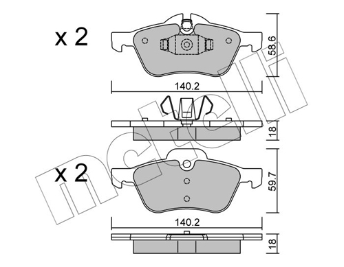 METELLI 22-0555-0 Brake Pad...