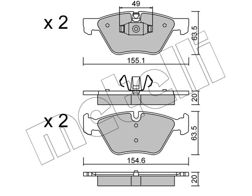 METELLI 22-0557-5 Brake Pad...