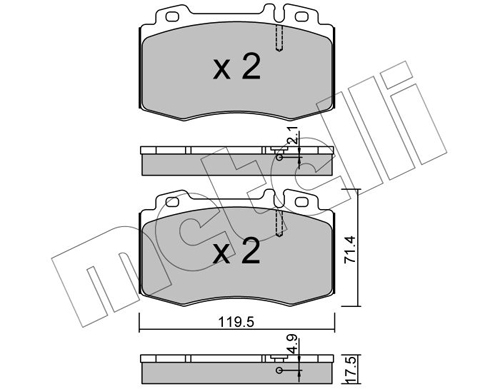 METELLI 22-0563-5 Brake Pad...
