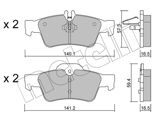 METELLI 22-0568-0 Brake Pad...