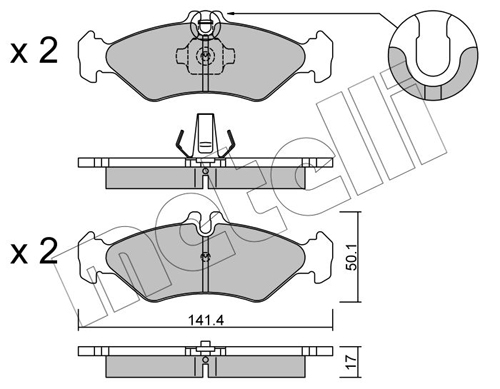 METELLI 22-0571-0 Brake Pad...