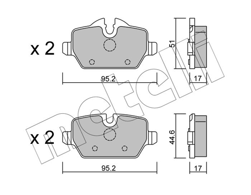 METELLI 22-0641-0 Brake Pad...