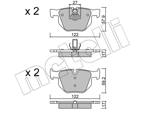 METELLI 22-0644-0 Brake Pad...