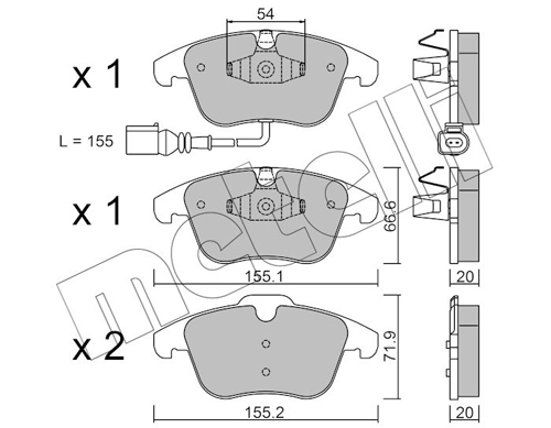 METELLI 22-0675-1 Brake Pad...