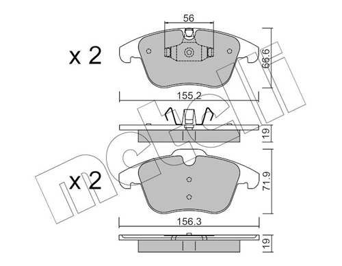 METELLI 22-0675-4 Brake Pad...