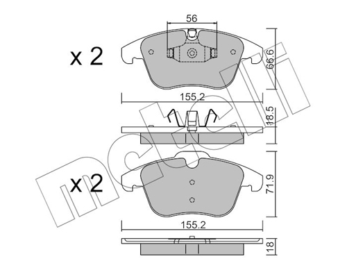 METELLI 22-0675-5 Brake Pad...