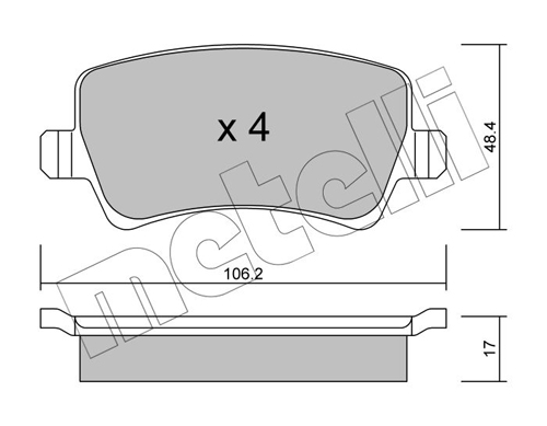 METELLI 22-0676-0 Brake Pad...