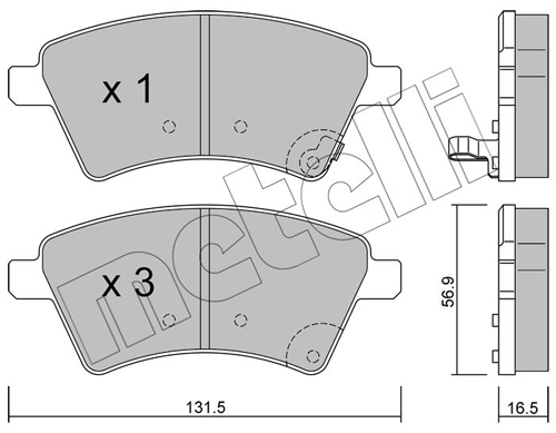 METELLI 22-0702-0 Brake Pad...