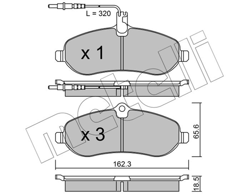 METELLI 22-0707-0 Brake Pad...