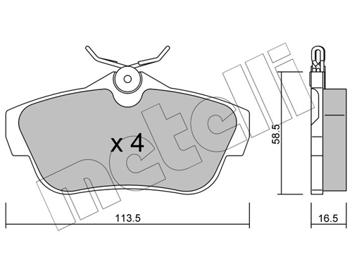 METELLI 22-0712-0 Brake Pad...