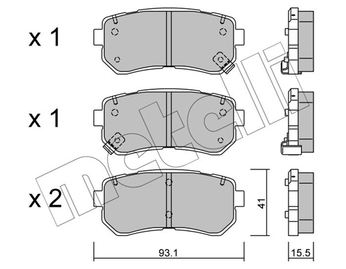 METELLI 22-0725-0 Brake Pad...