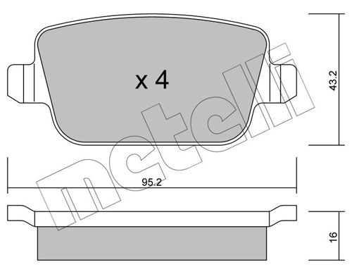 METELLI 22-0780-0 Brake Pad...