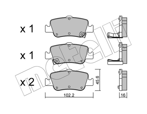 METELLI 22-0796-0 Brake Pad...