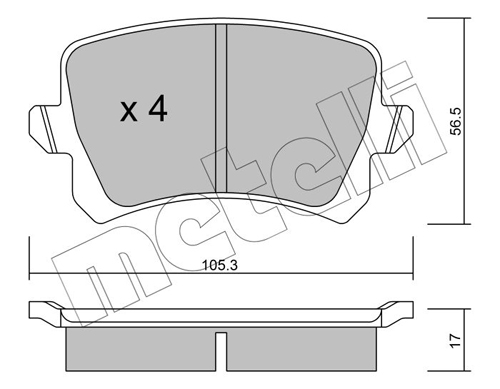 METELLI 22-0806-0 Brake Pad...