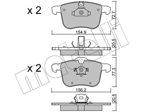 METELLI 22-0813-0 Brake Pad...