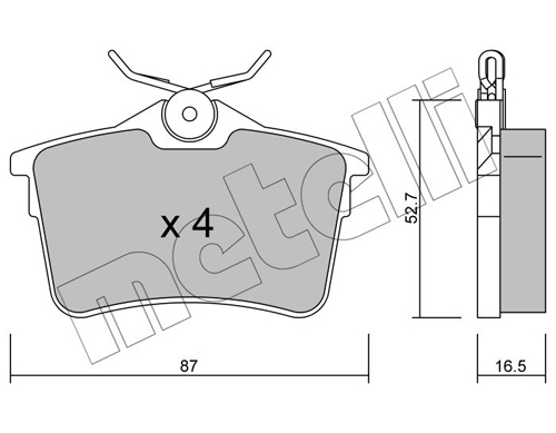 METELLI 22-0816-0 Brake Pad...