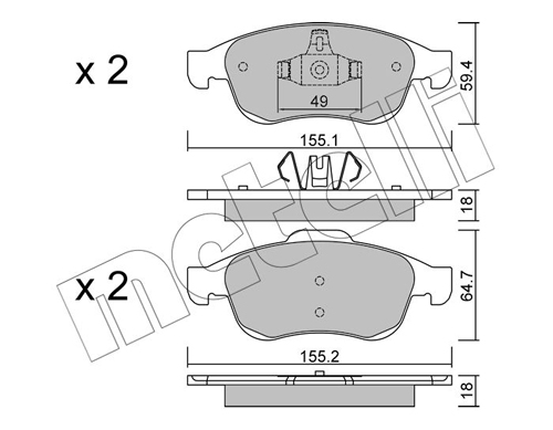 METELLI 22-0817-0 Brake Pad...