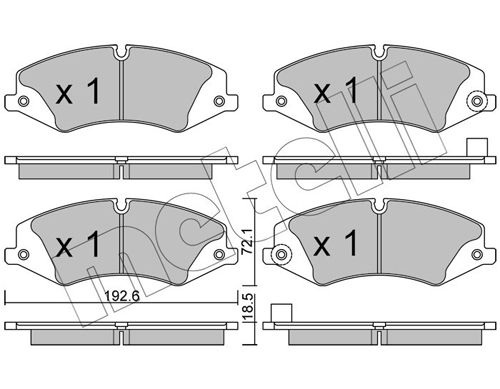 METELLI 22-0836-6 Brake Pad...