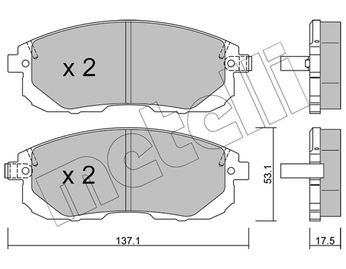 METELLI 22-0876-1 Brake Pad...