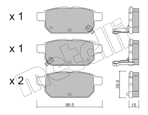 METELLI 22-0915-0 Brake Pad...