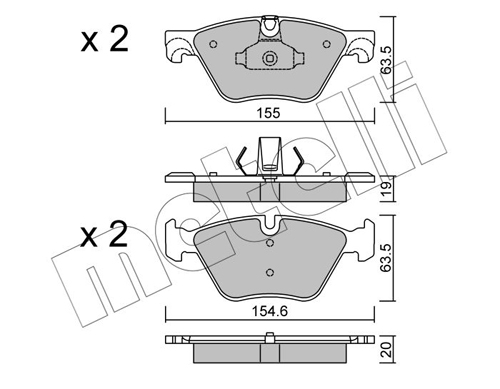 METELLI 22-0917-0 Brake Pad...