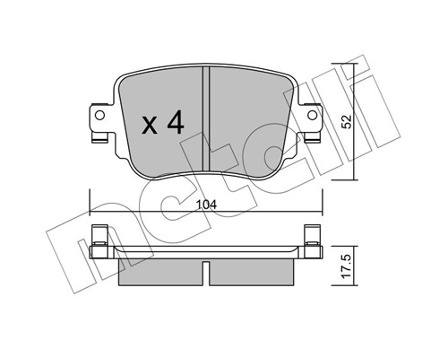 METELLI 22-0980-0 Brake Pad...