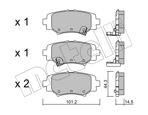 METELLI 22-0993-0 Brake Pad...